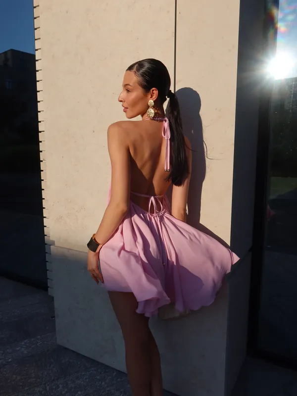 Ameli dress рожева в русі